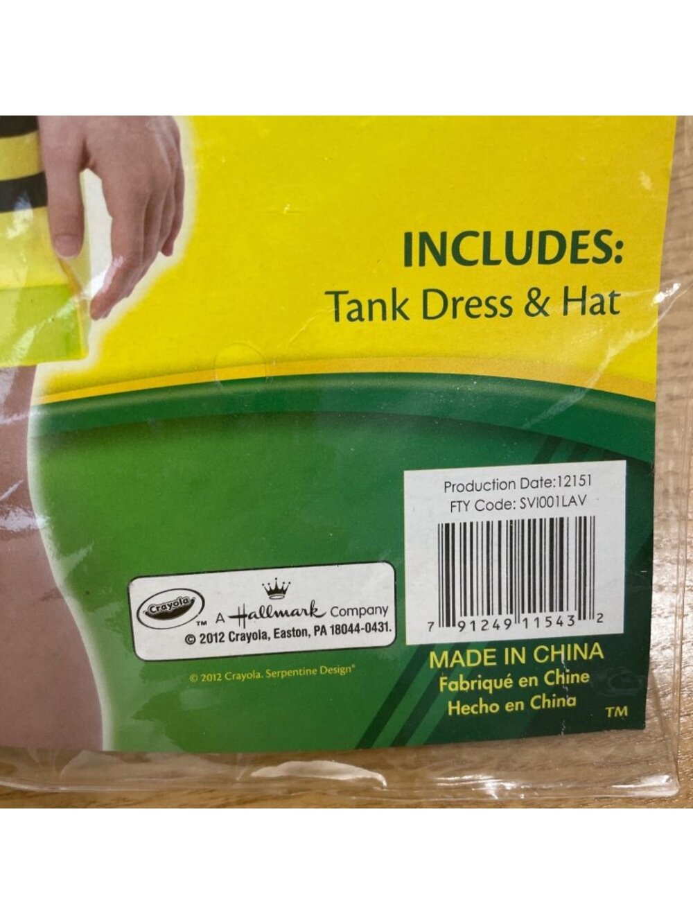 Crayola Halloween Costume Sexy Crayon Tank Dress Ladies Sz 4-10 Laser Lemon Hat - Picture 9 of 12